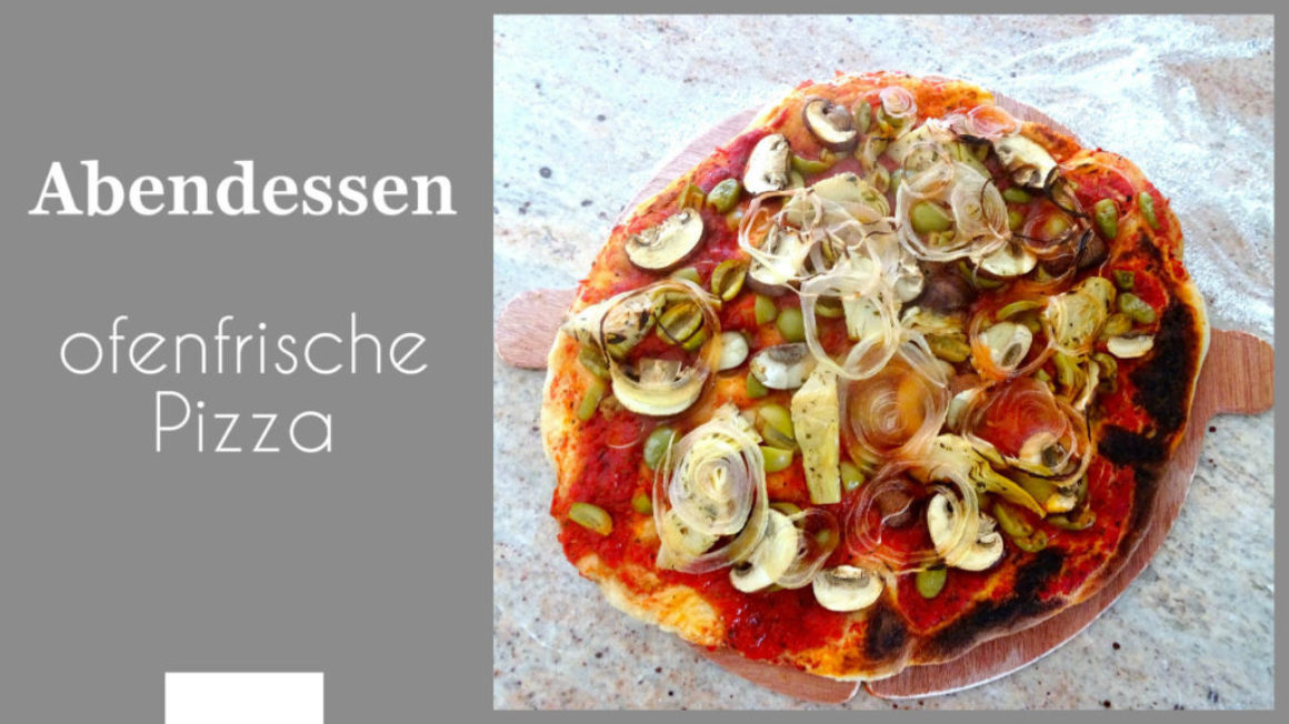 ofenfrische Pizza