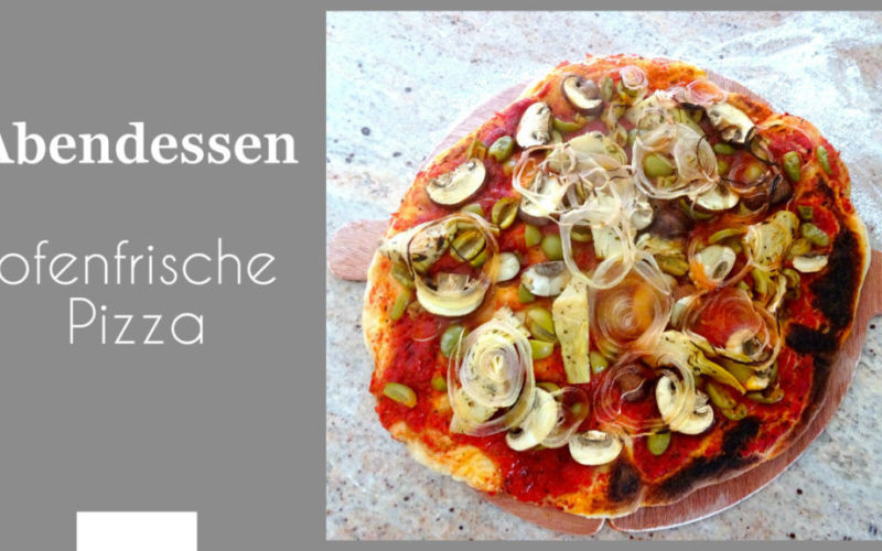 ofenfrische Pizza